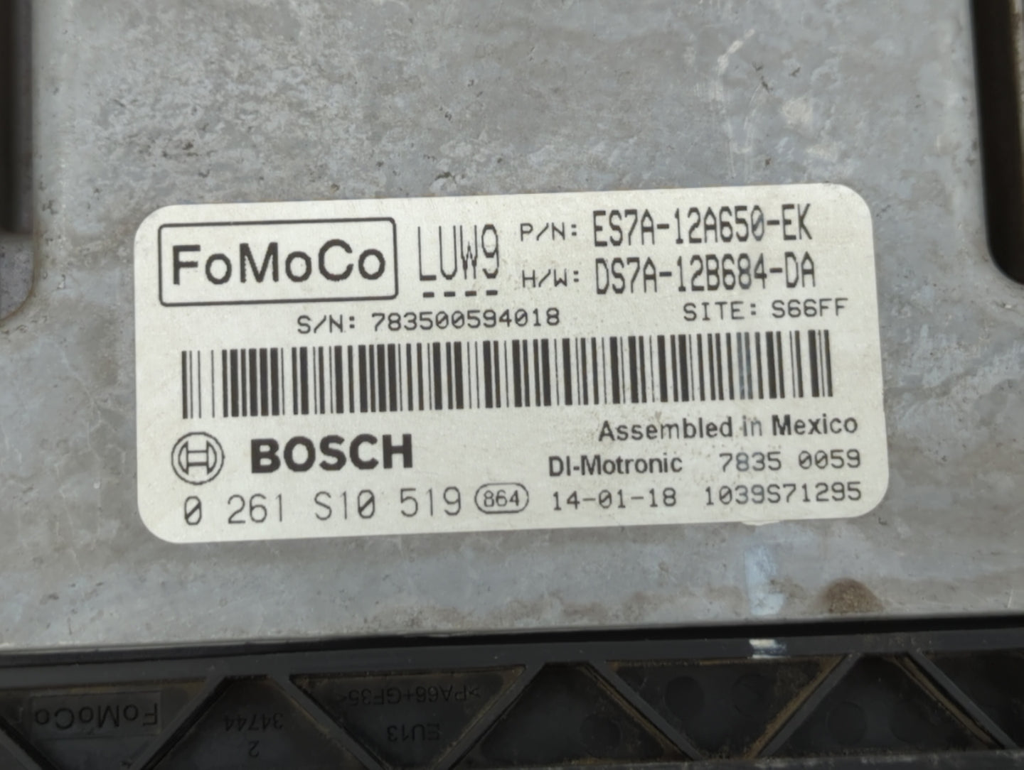 2014-2016 Ford Fusion PCM Engine Control Computer ECU ECM PCU OEM P/N:ES7A-12A650-DAD DS7A-12B684-DA Fits Fits 2014 2015 201