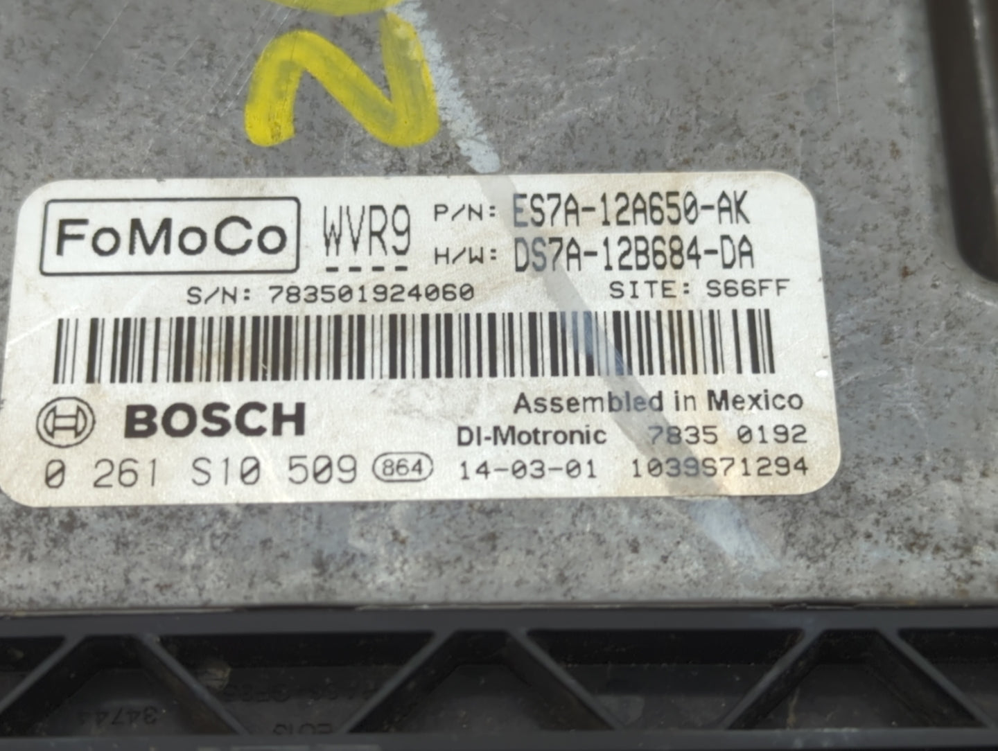 2014-2016 Ford Fusion PCM Engine Control Computer ECU ECM PCU OEM P/N:ES7A-12A650-AK ES7A-12A650-DAD Fits Fits 2014 2015 201