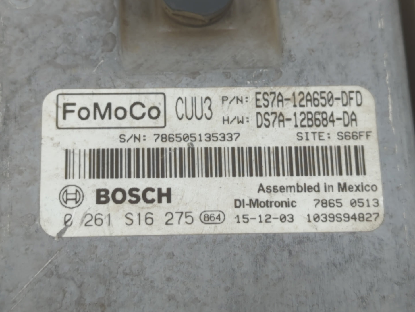 2014-2016 Ford Fusion PCM Engine Control Computer ECU ECM PCU OEM P/N:ES7A-12A650-DAC ES7A-12A650-DAD Fits Fits 2014 2015 20