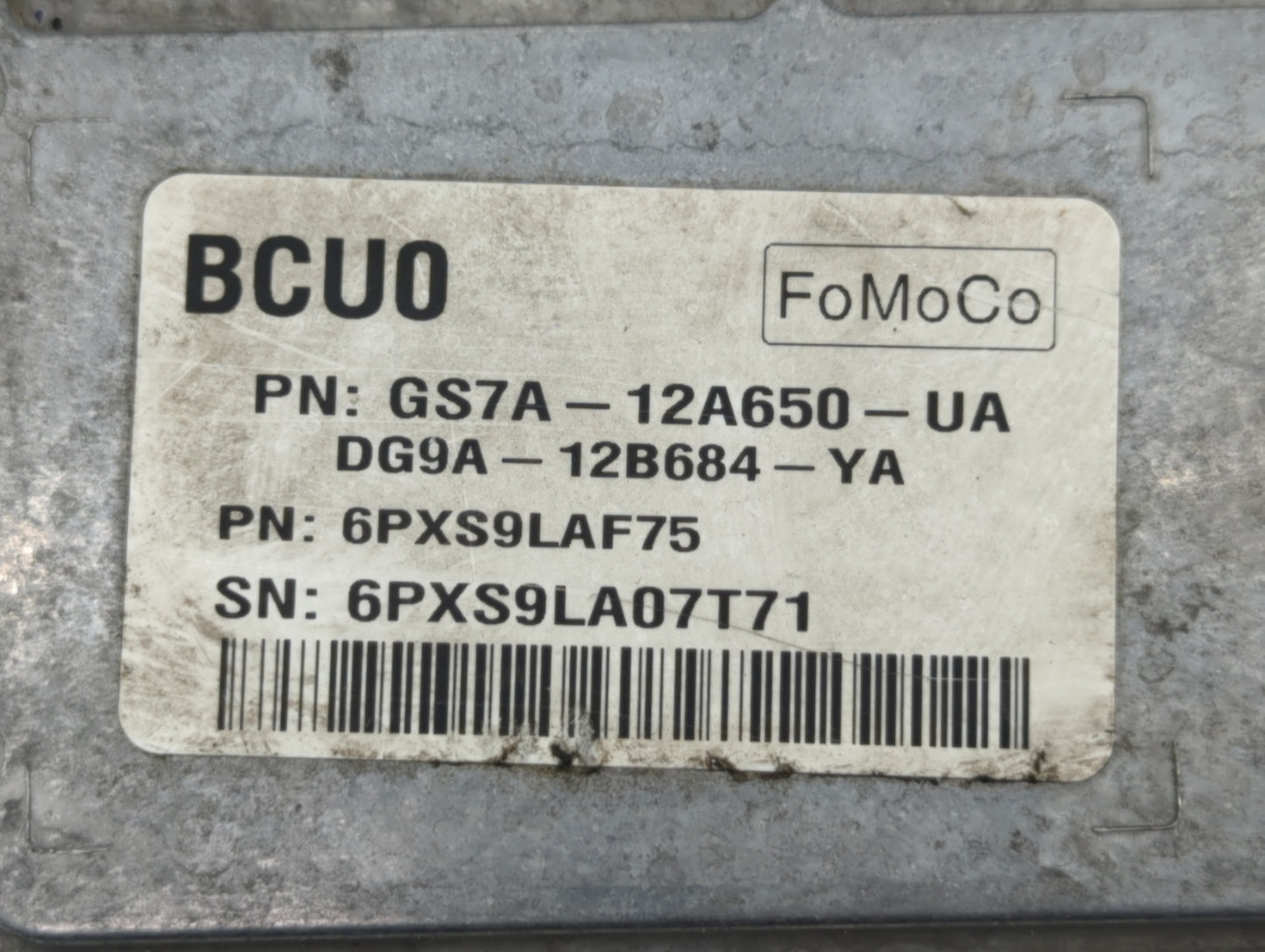 2014-2016 Ford Fusion PCM Engine Control Computer ECU ECM PCU OEM P/N:GS7A-12A650-UA ES7A-12A650-JF Fits Fits 2014 2015 2016