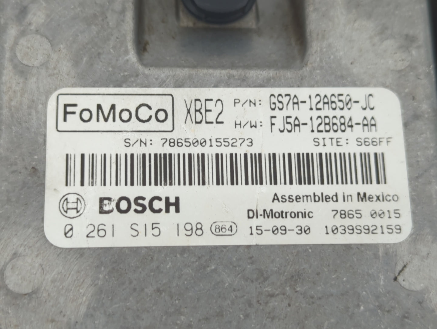 2016 Ford Fusion PCM Engine Control Computer ECU ECM PCU OEM P/N:FJ5A-12B684-AA GS7A-12A650-KC, GS7A-12A560-HC Fits OEM Used