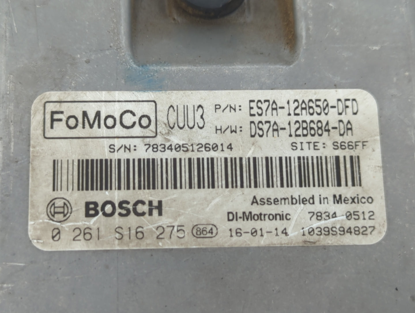 2014-2016 Ford Fusion PCM Engine Control Computer ECU ECM PCU OEM P/N:DS7A-12B684-DA ES7A-12A650-DFD Fits Fits 2014 2015 201