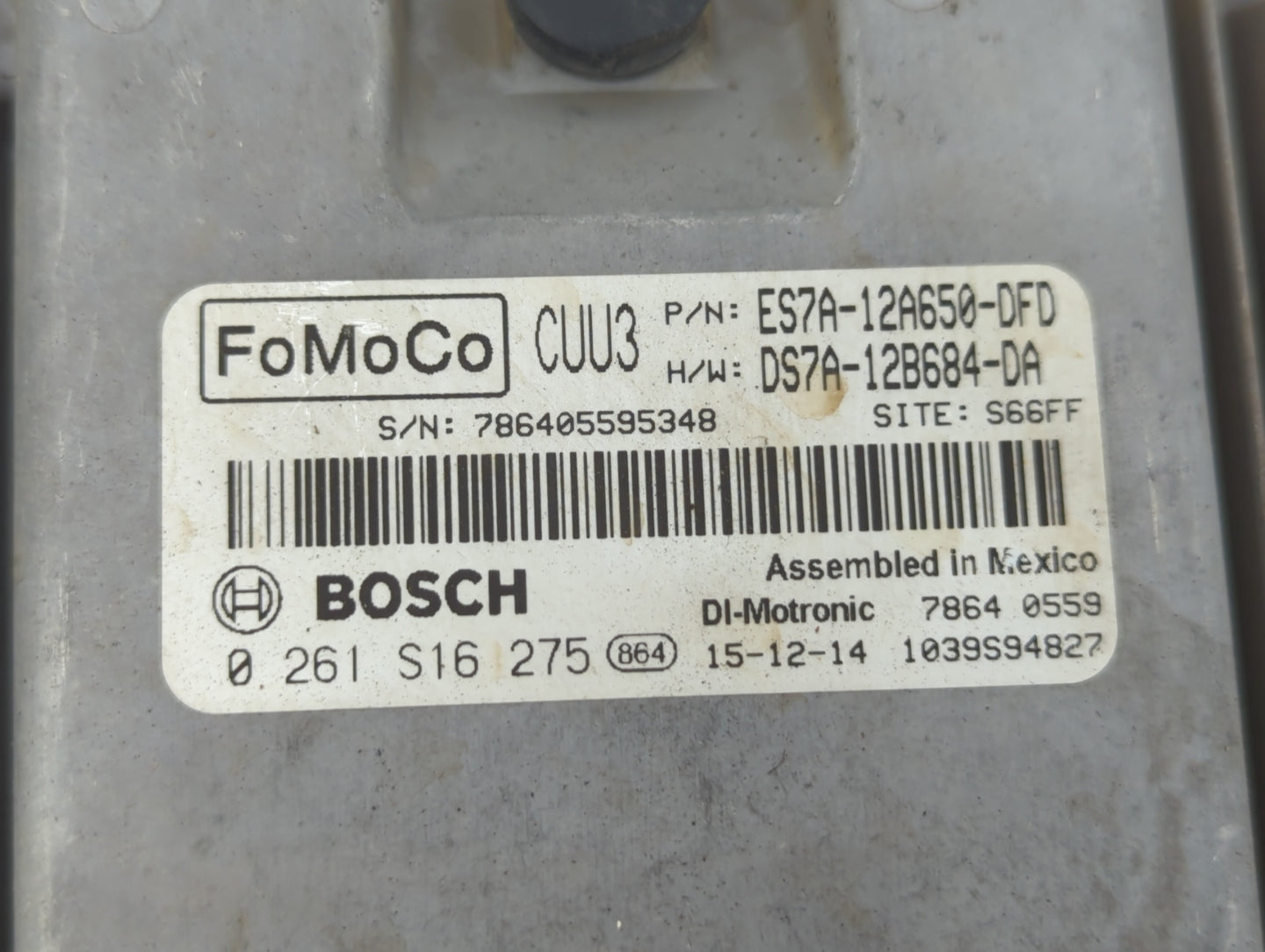 2014-2016 Ford Fusion PCM Engine Control Computer ECU ECM PCU OEM P/N:DS7A-12B684-DA ES7A-12A650-DFD Fits Fits 2014 2015 201