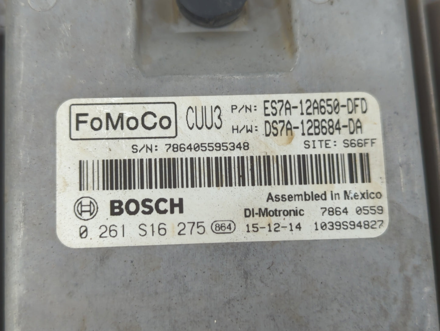 2014-2016 Ford Fusion PCM Engine Control Computer ECU ECM PCU OEM P/N:DS7A-12B684-DA ES7A-12A650-DFD Fits Fits 2014 2015 201