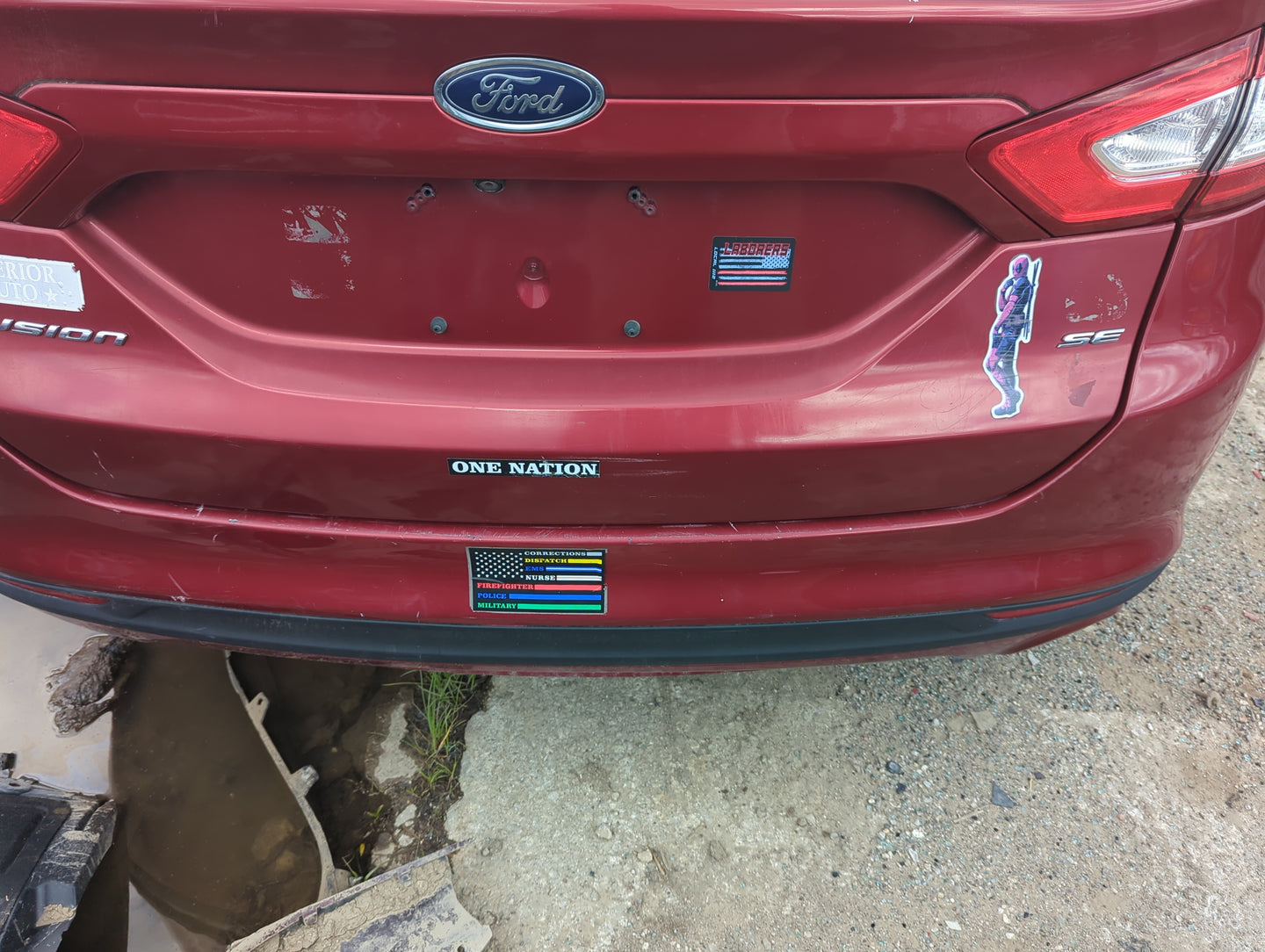 2013-2018 Ford Fusion Rear Bumper Assembly Oem - Oemusedautoparts1.com