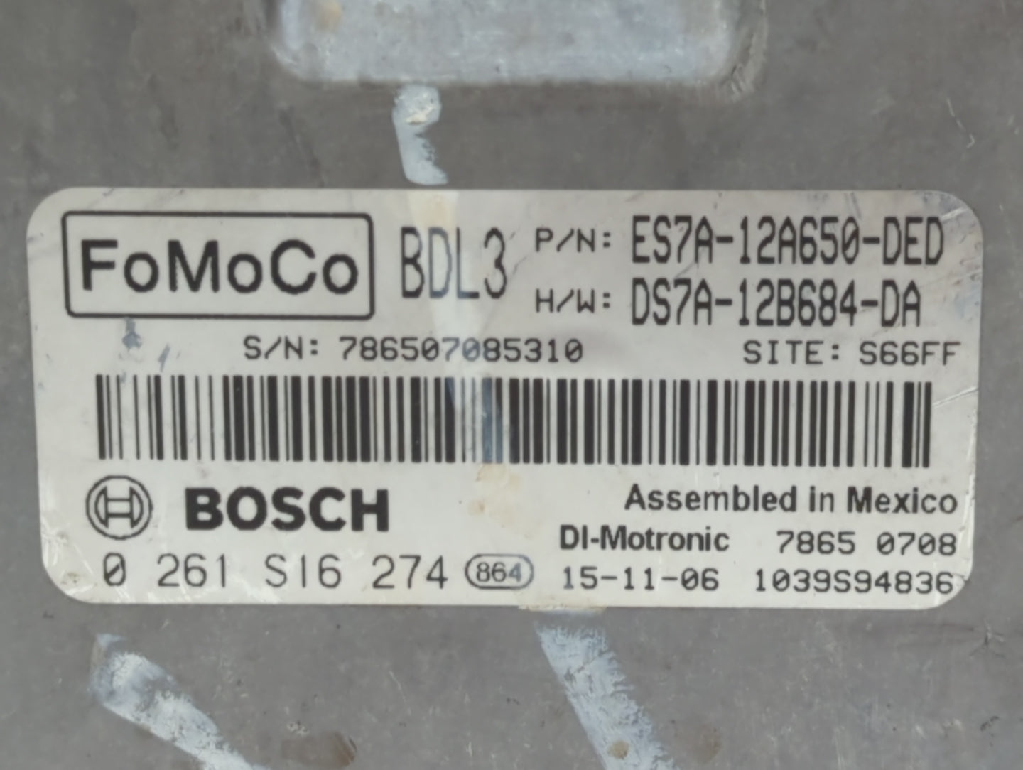 2014-2016 Ford Fusion PCM Engine Control Computer ECU ECM PCU OEM P/N:DS7A-12B684-DA ES7A-12A650-DED Fits Fits 2014 2015 201