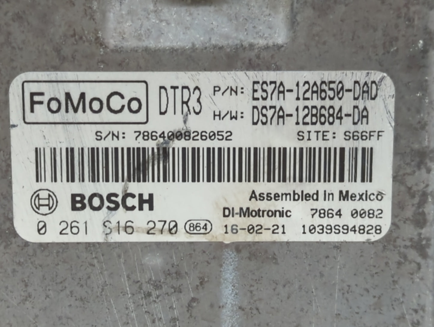 2014-2016 Ford Fusion PCM Engine Control Computer ECU ECM PCU OEM P/N:DS7A-12B684-DA ES7A-12A650-DAD Fits Fits 2014 2015 201