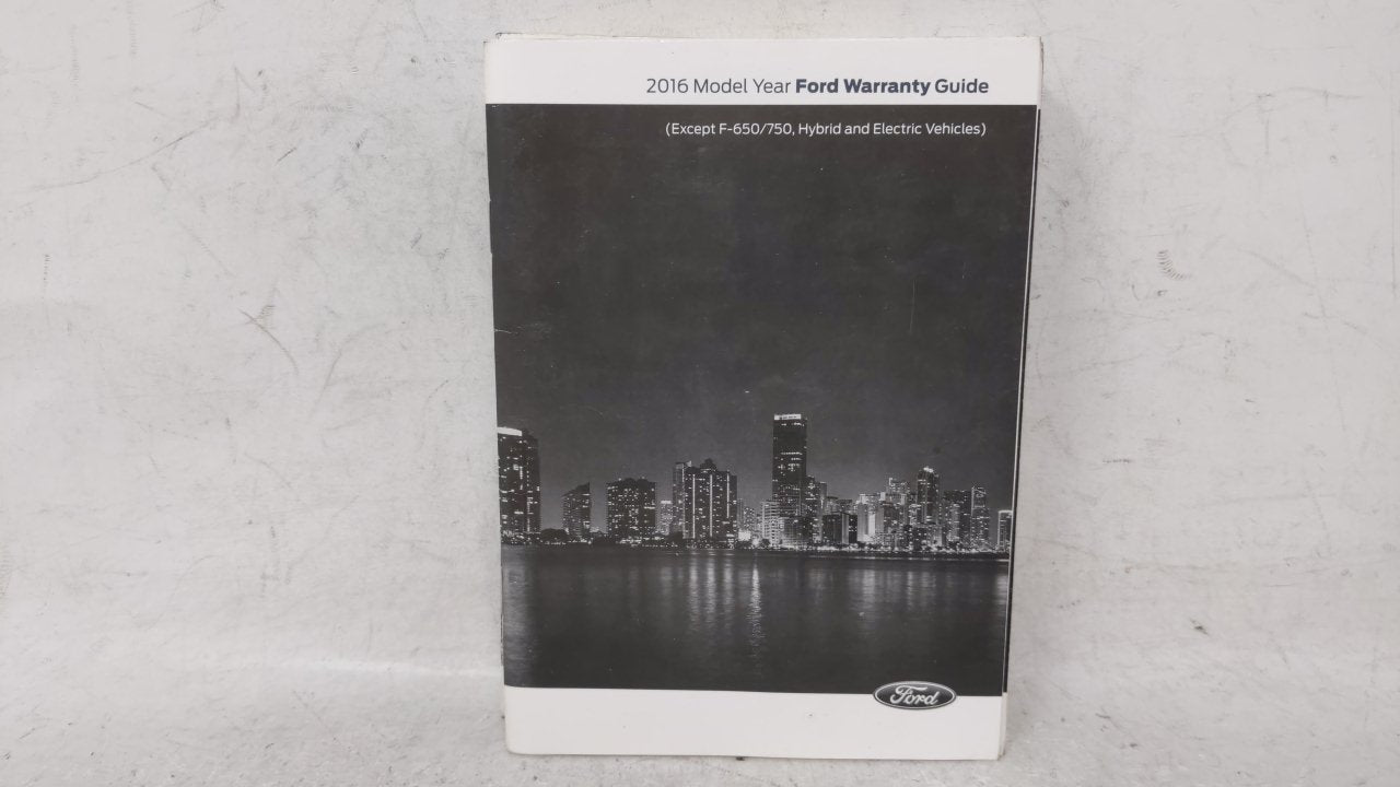 2016 Ford Fusion Owners Manual Book Guide OEM Used Auto Parts - Oemusedautoparts1.com
