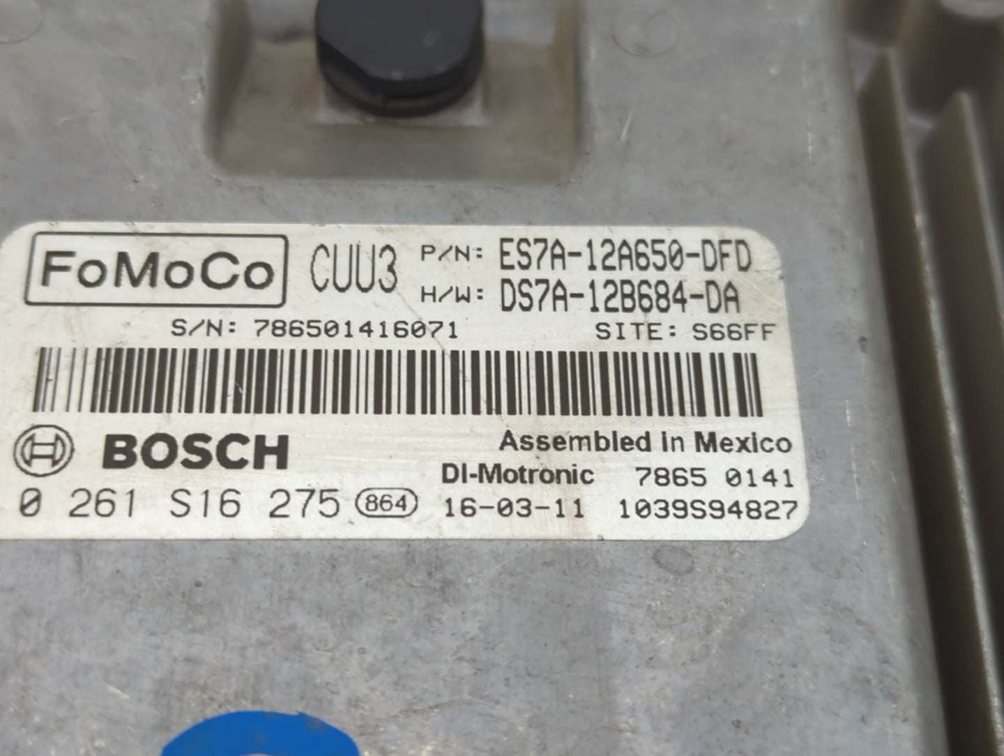2014-2016 Ford Fusion PCM Engine Control Computer ECU ECM PCU OEM P/N:ES7A-12A650-DED Fits Fits 2014 2015 2016 OEM Used Auto