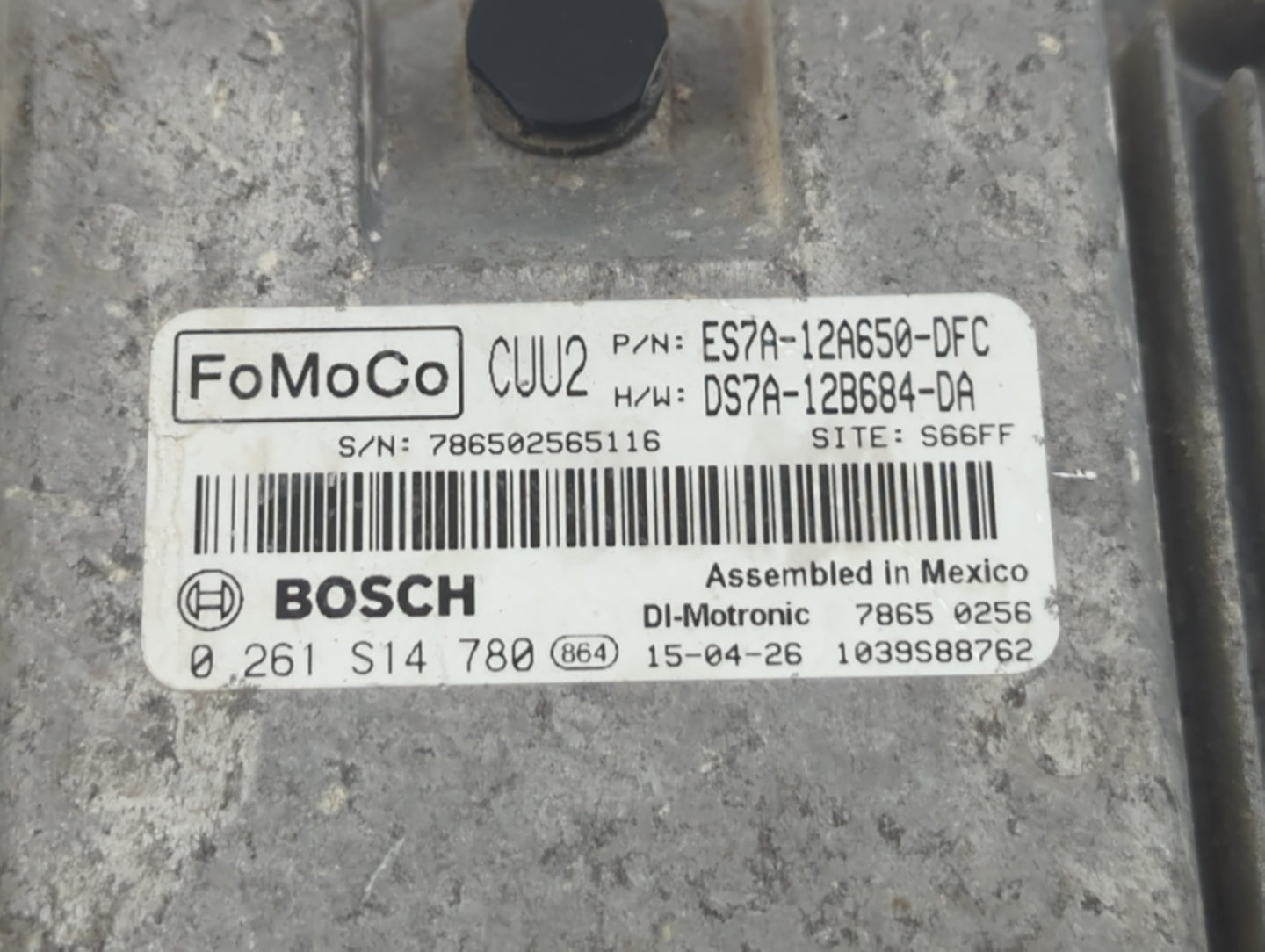 2014-2016 Ford Fusion PCM Engine Control Computer ECU ECM PCU OEM P/N:ES7A-12A650-DFC Fits Fits 2014 2015 2016 OEM Used Auto