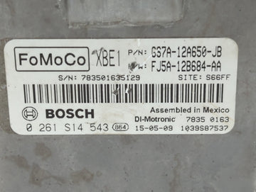2016 Ford Fusion PCM Engine Control Computer ECU ECM PCU OEM P/N:FJ5A-12B684-AA GS7A-12A650-KC, GS7A-12A560-HC Fits OEM Used Auto Parts