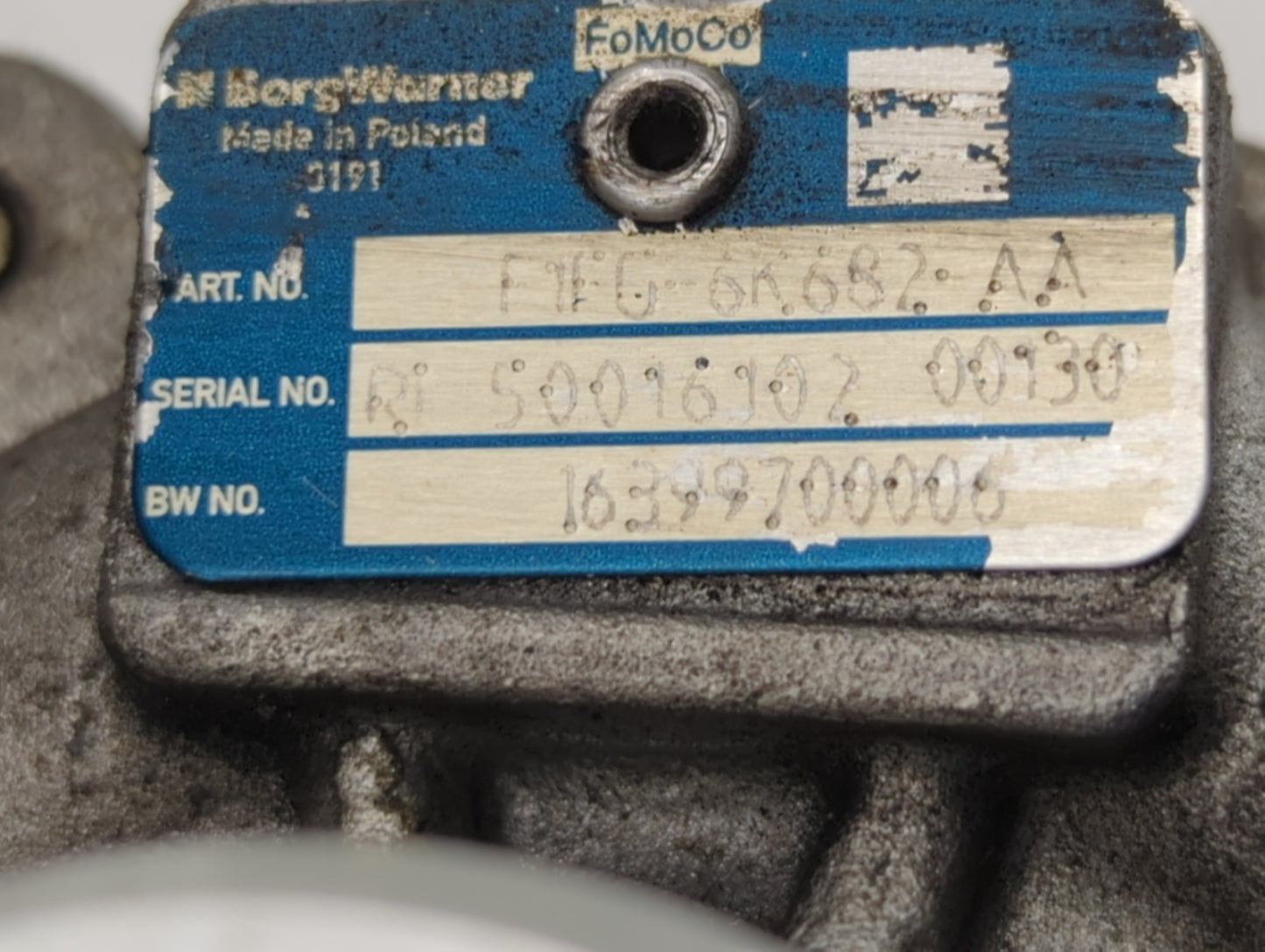 2014 Ford Fusion Turbocharger Turbo Charger Super Charger Supercharger - Oemusedautoparts1.com