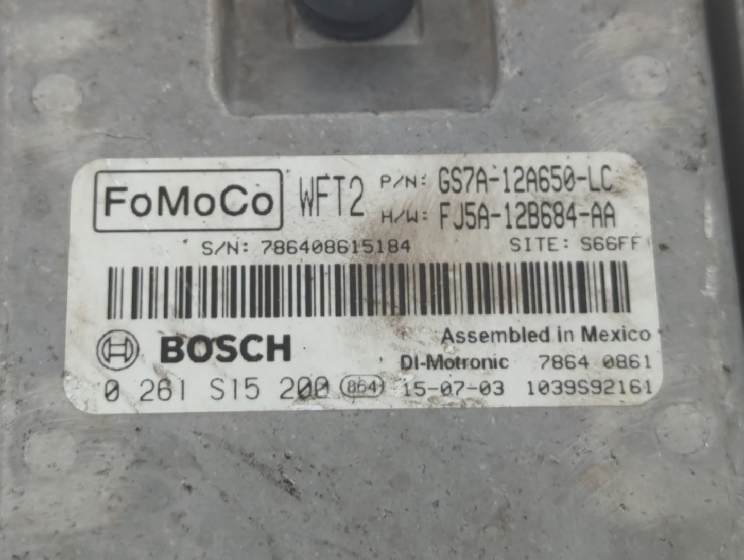 2016 Ford Fusion PCM Engine Control Computer ECU ECM PCU OEM P/N:FJ5A-12B684-AA GS7A-12A650-LC Fits OEM Used Auto Parts - Oe