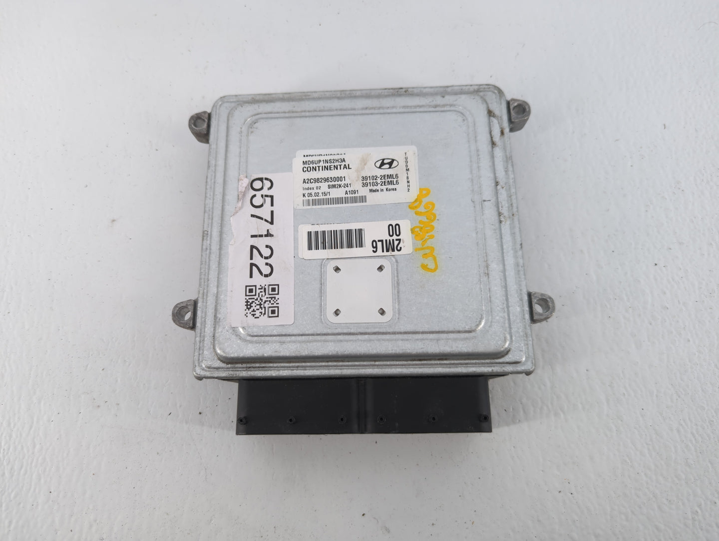 2016 Ford Fusion PCM Engine Control Computer ECU ECM PCU OEM P/N:39102-2EML6 Fits OEM Used Auto Parts - Oemusedautoparts1.co