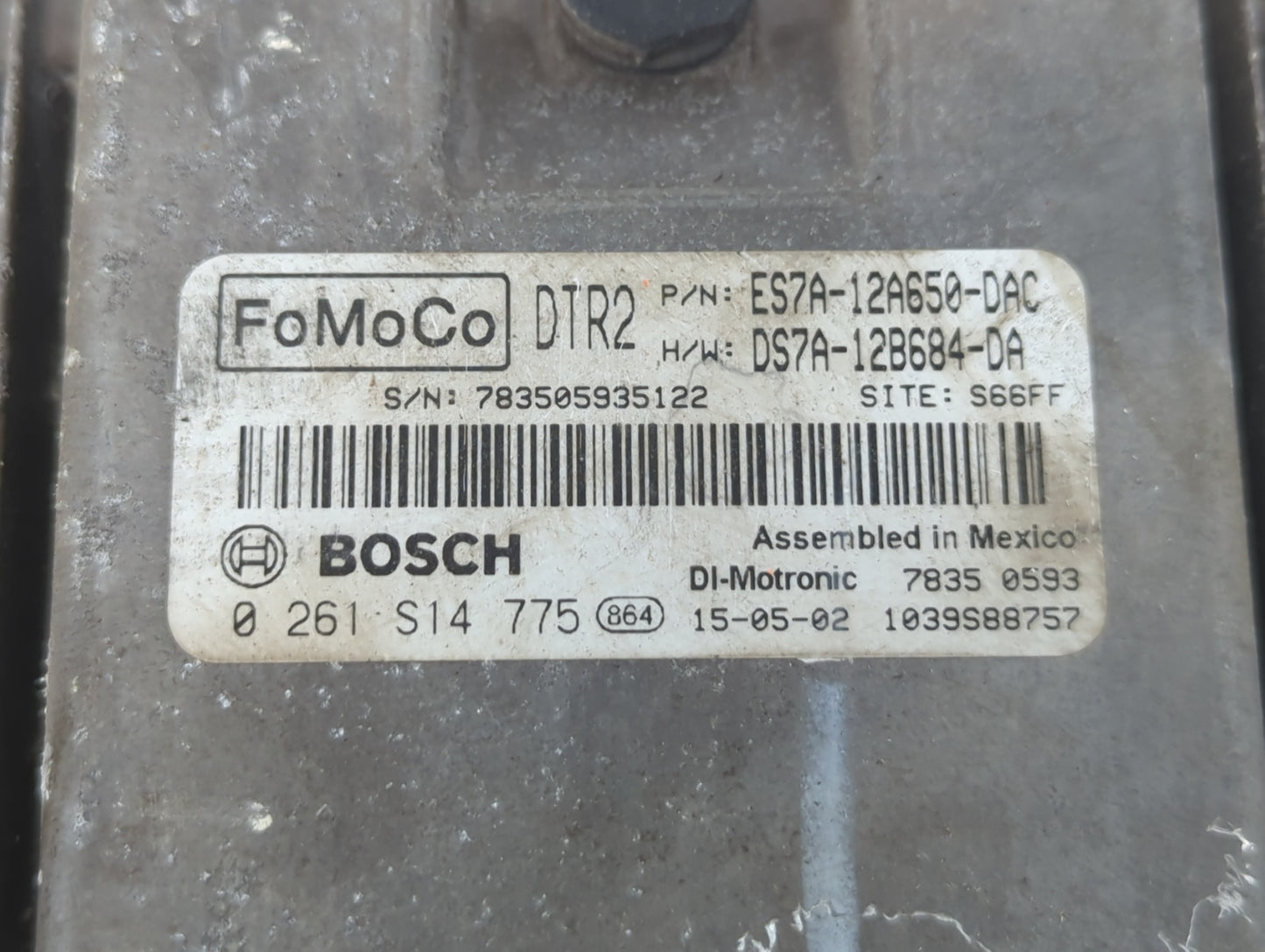 2014-2016 Ford Fusion PCM Engine Control Computer ECU ECM PCU OEM P/N:DS7A-12B684-DA ES7A-12A650-DAC Fits Fits 2014 2015 201