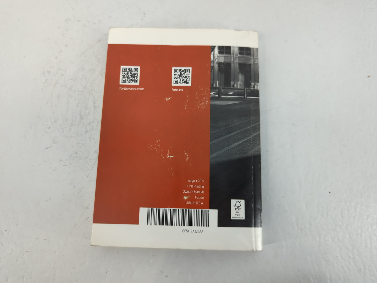 2016 Ford Fusion Owners Manual Book Guide P/N:GE5J 19A321 AA OEM Used Auto Parts - Oemusedautoparts1.com
