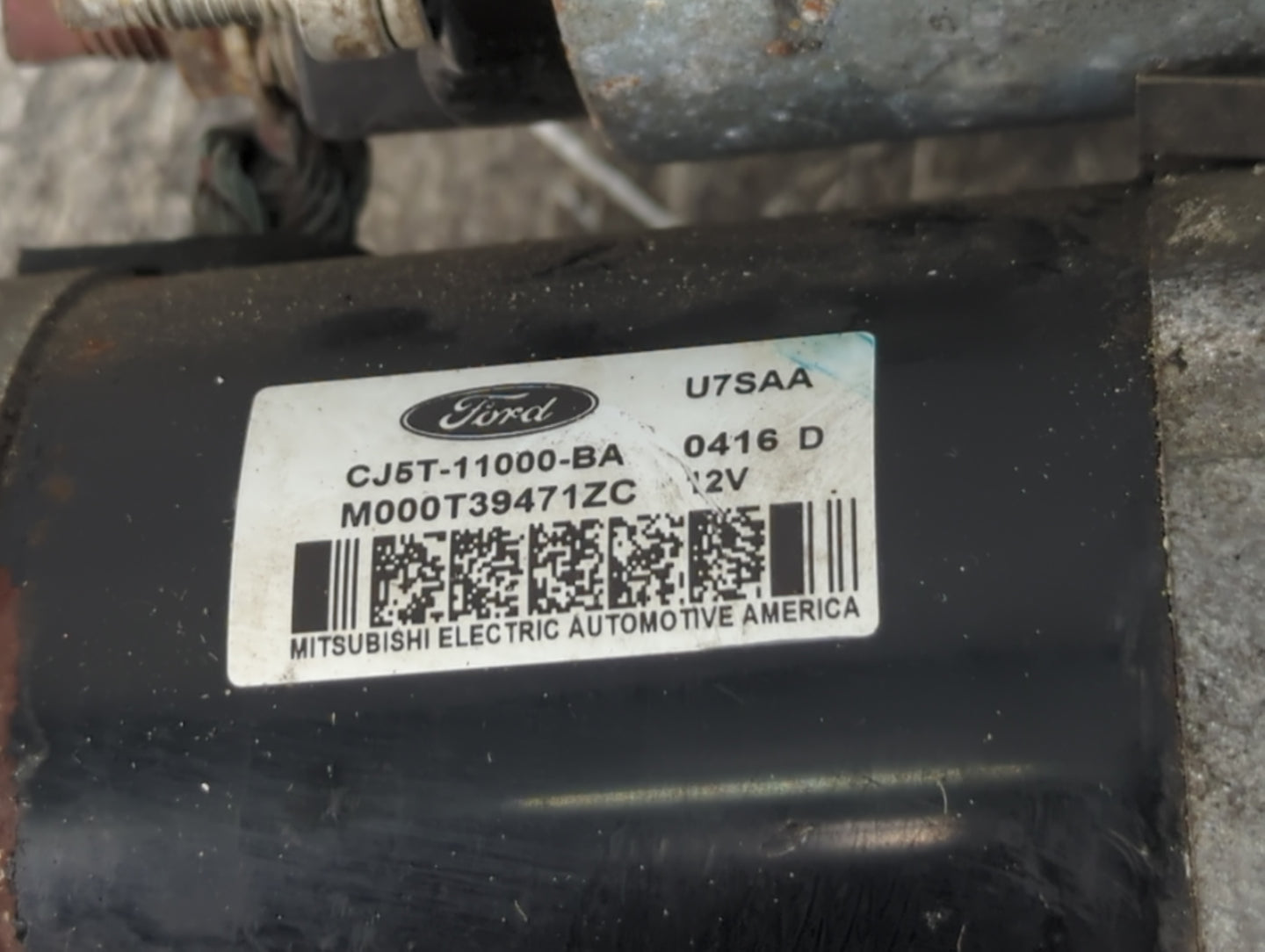 2013-2016 Ford Fusion Car Starter Motor Solenoid OEM P/N:CJ5T-11000-BA Fits Fits 2013 2014 2015 2016 OEM Used Auto Parts - O