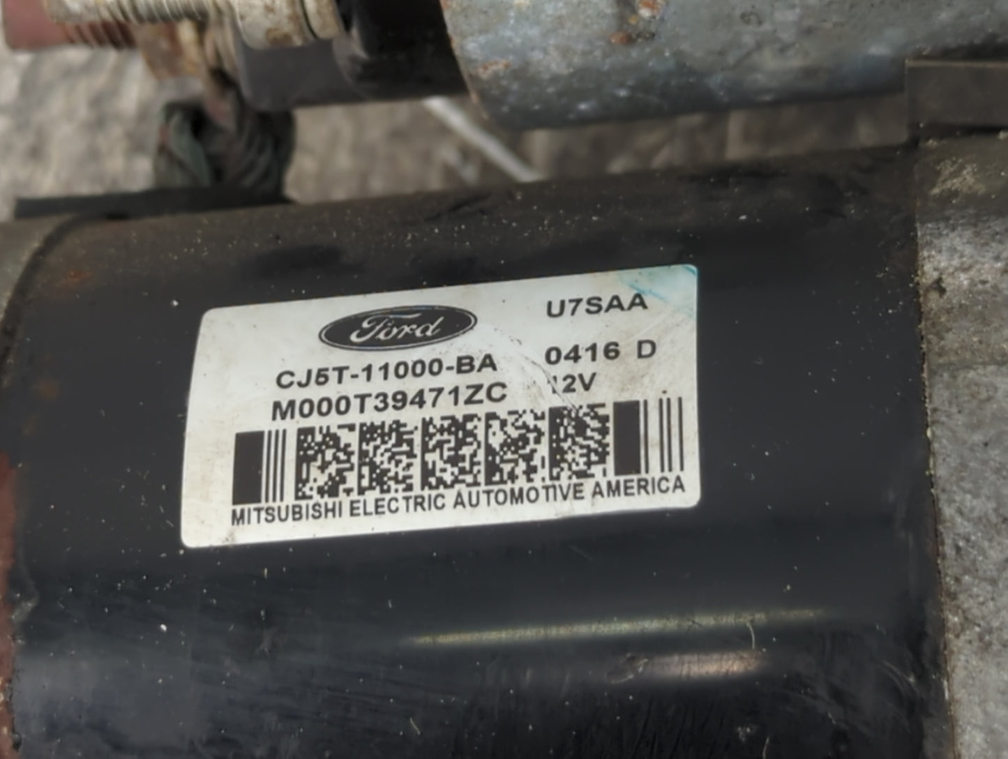 2013-2016 Ford Fusion Car Starter Motor Solenoid OEM P/N:CJ5T-11000-BA Fits Fits 2013 2014 2015 2016 OEM Used Auto Parts - O