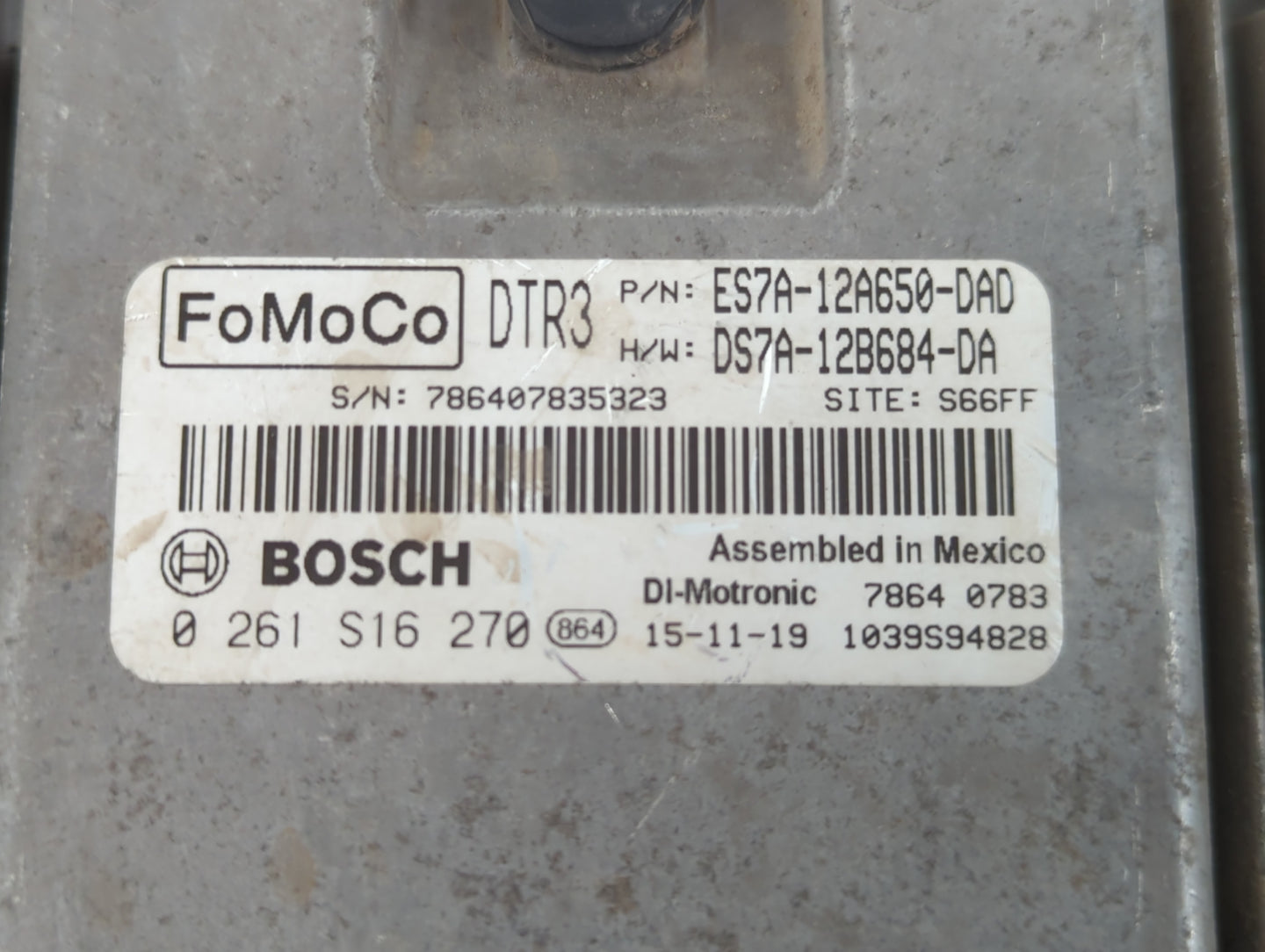 2014-2016 Ford Fusion PCM Engine Control Computer ECU ECM PCU OEM P/N:ES7A-12A650-DAD Fits Fits 2014 2015 2016 OEM Used Auto