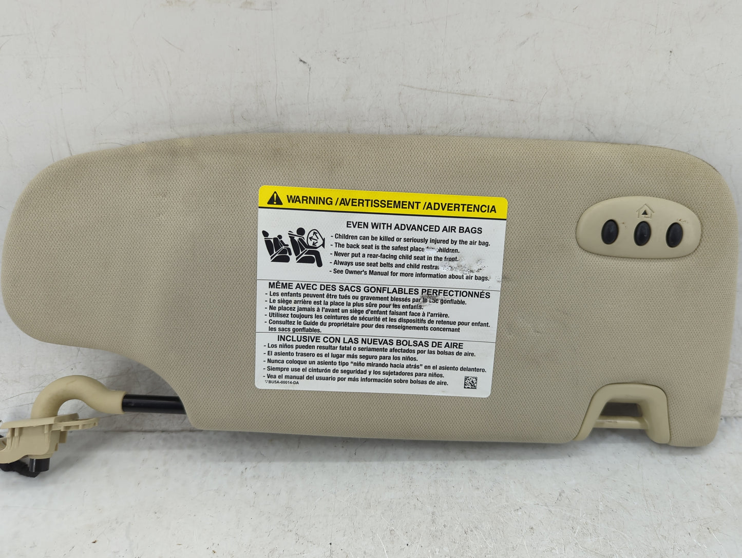 2015-2016 Ford Fusion Sun Visor Shade Replacement Driver Left Mirror Fits Fits 2015 2016 OEM Used Auto Parts - Oemusedautopa