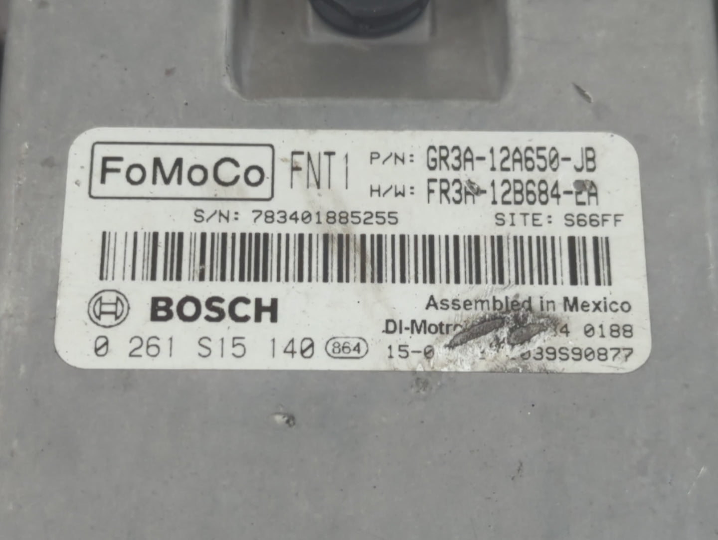 2015-2016 Ford Mustang PCM Engine Control Computer ECU ECM PCU OEM P/N:GR3A-12A650-JB Fits Fits 2015 2016 2017 2018 2019 OEM