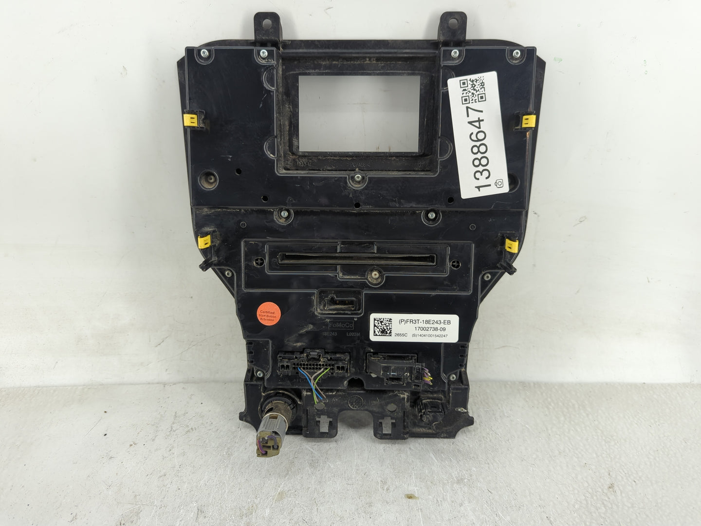 2016 Ford Mustang Climate Control Module Temperature AC/Heater Replacement P/N:FR3T-18E243-EB Fits OEM Used Auto Parts - Oem