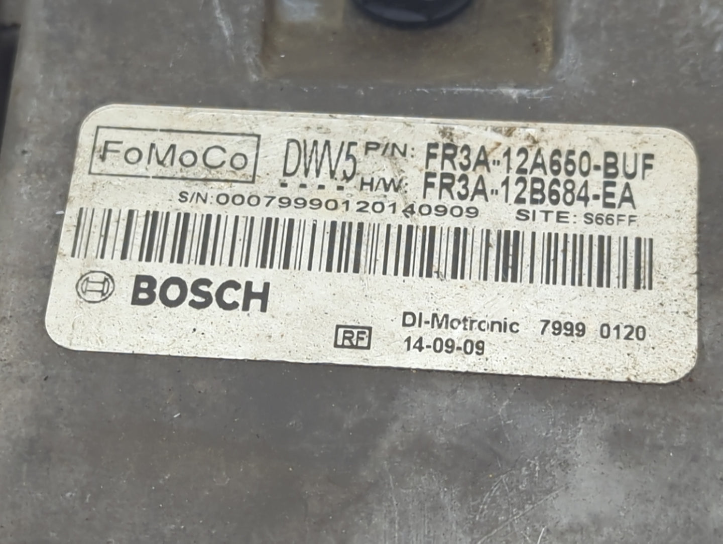 2015-2017 Ford Mustang PCM Engine Control Computer ECU ECM PCU OEM P/N:FR3A-12A650-BUF FR3A-12B684-EA Fits OEM Used Auto Par