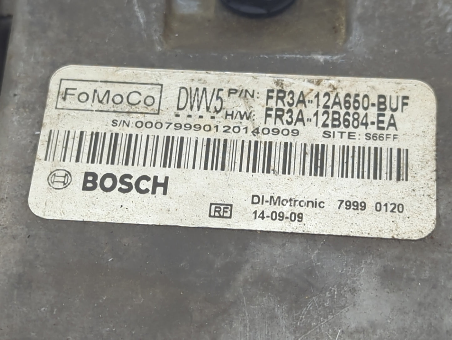 2015-2017 Ford Mustang PCM Engine Control Computer ECU ECM PCU OEM P/N:FR3A-12A650-BUF FR3A-12B684-EA Fits OEM Used Auto Par