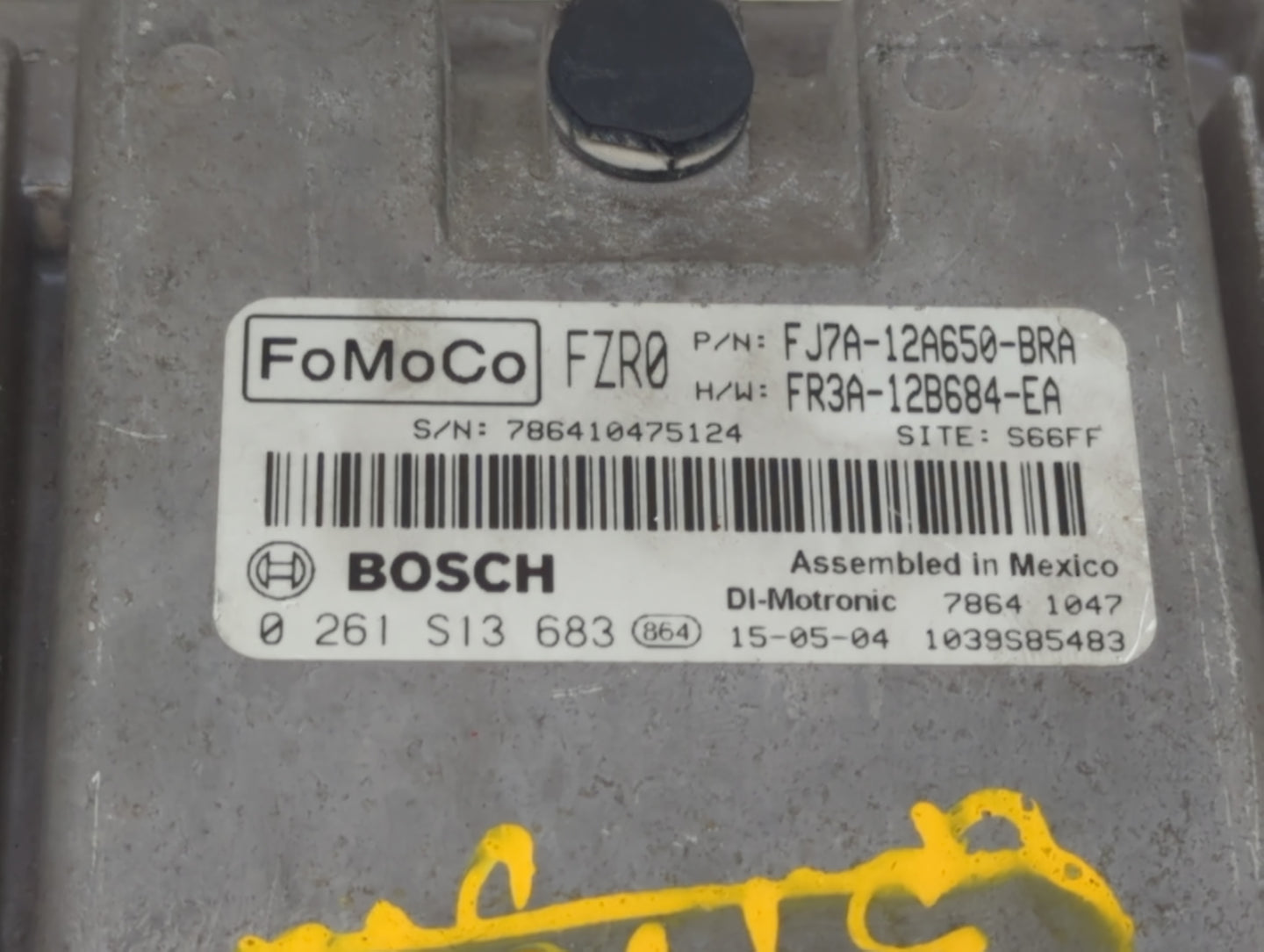 2015-2017 Ford Mustang PCM Engine Control Computer ECU ECM PCU OEM P/N:FJ7A-12A650-BRA FR3A-12B684-EA Fits OEM Used Auto Par