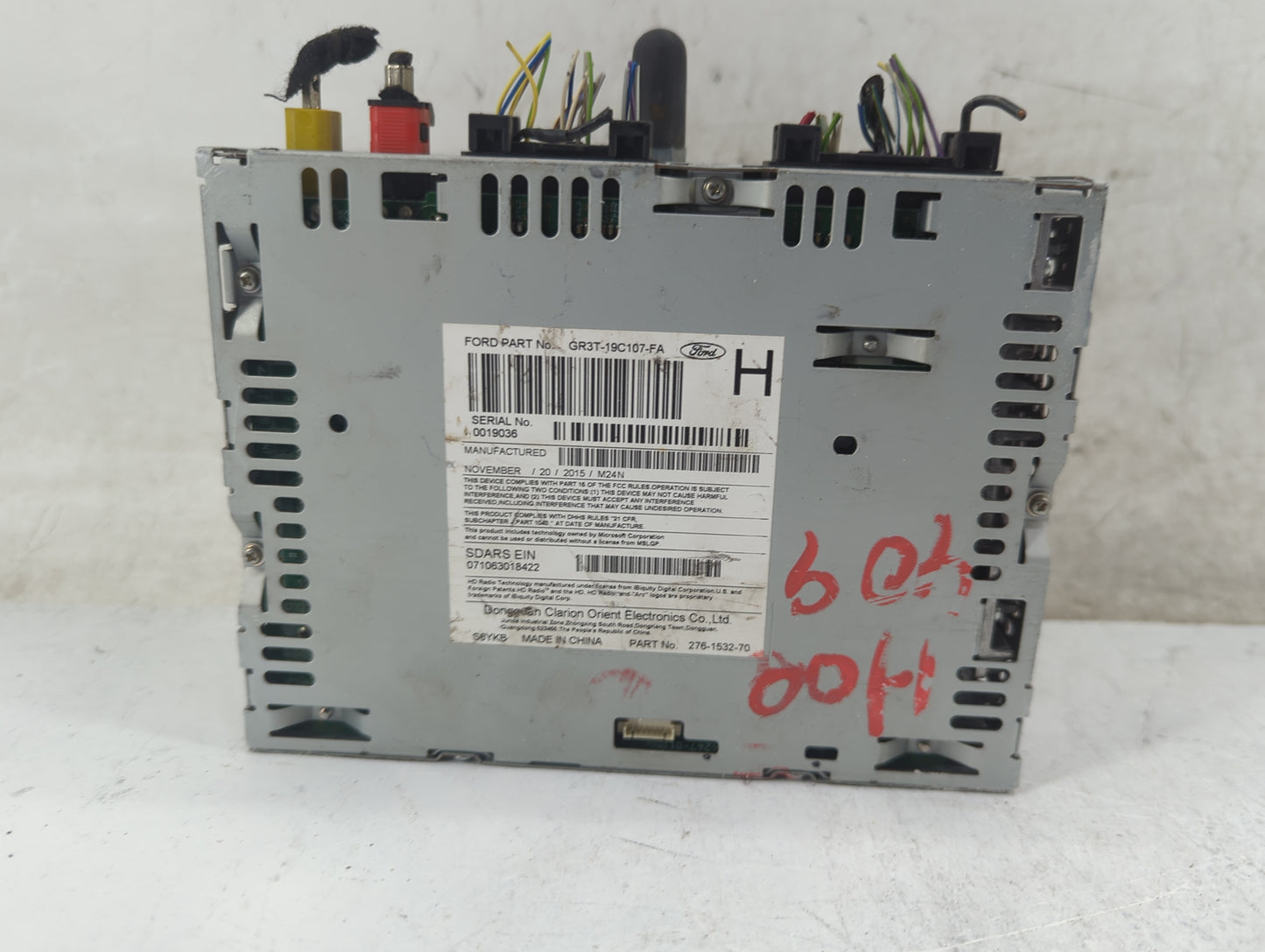 2016 Ford Mustang Radio AM FM Cd Player Receiver Replacement P/N:GR3T-19C107-FA Fits OEM Used Auto Parts - Oemusedautoparts1