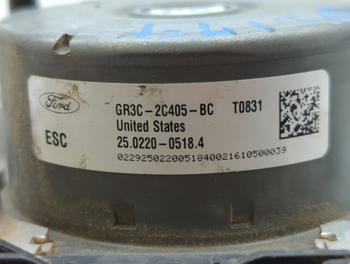 2015-2020 Ford Mustang Anti-Lock Brake ABS Pump Module Actuator OEM P/N:GR3C-2C405-BD FR3C-2C405-BE Fits OEM Used Auto Parts