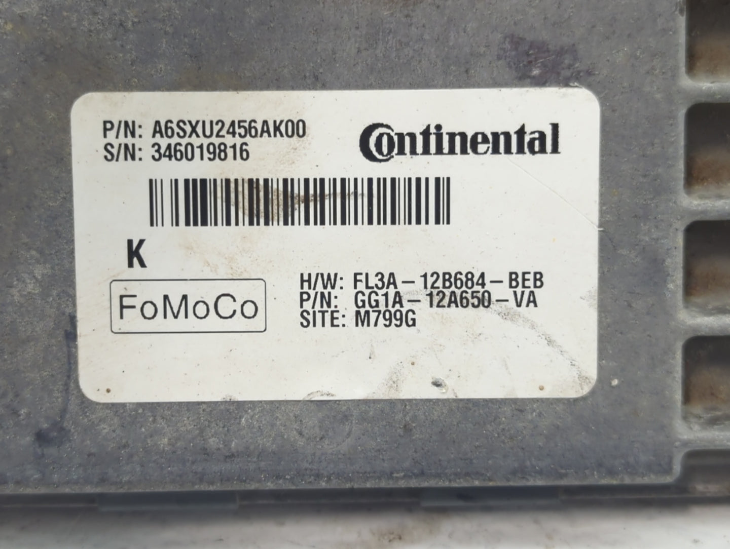 2015-2016 Ford Mustang PCM Engine Control Computer ECU ECM PCU OEM P/N:FL3A-12B684-BEB GB5A-12A650-BZA Fits OEM Used Auto Pa
