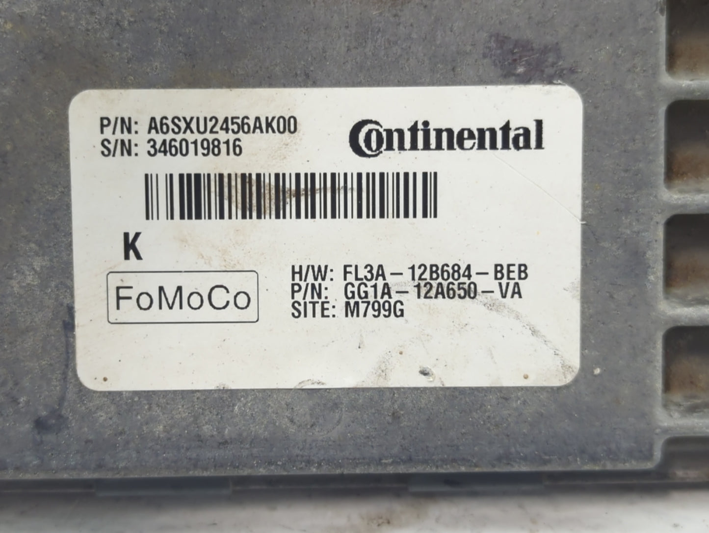 2015-2016 Ford Mustang PCM Engine Control Computer ECU ECM PCU OEM P/N:FL3A-12B684-BEB GB5A-12A650-BZA Fits OEM Used Auto Pa