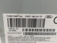 2015-2016 Ford Mustang Radio AM FM Cd Player Receiver Replacement P/N:FR3T-19C107-TF Fits Fits 2015 2016 OEM Used Auto Parts