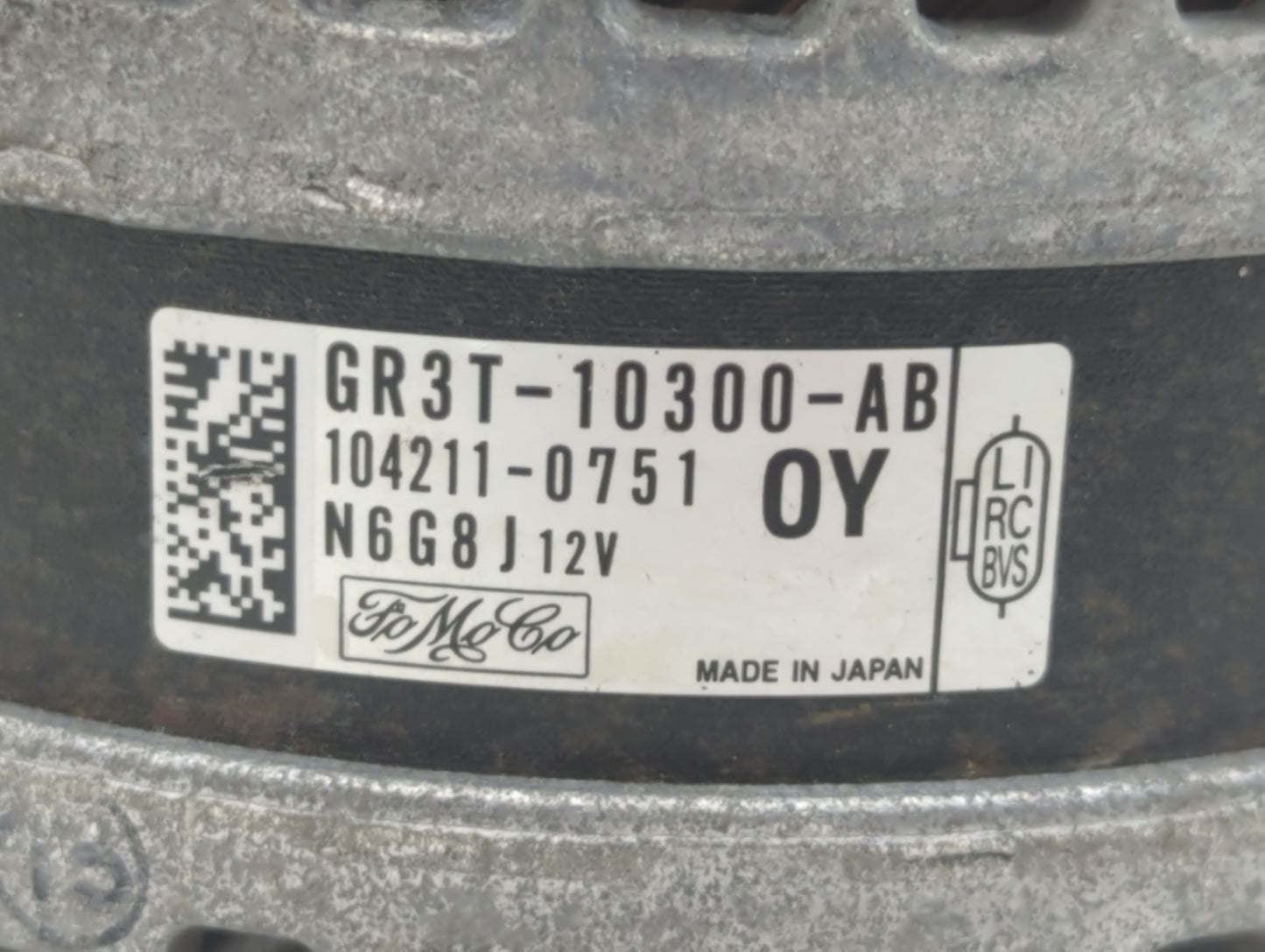 2016-2022 Ford Mustang Alternator Replacement Generator Charging Assembly Engine OEM P/N:104211-0751 GR3T-10300-AB Fits OEM 