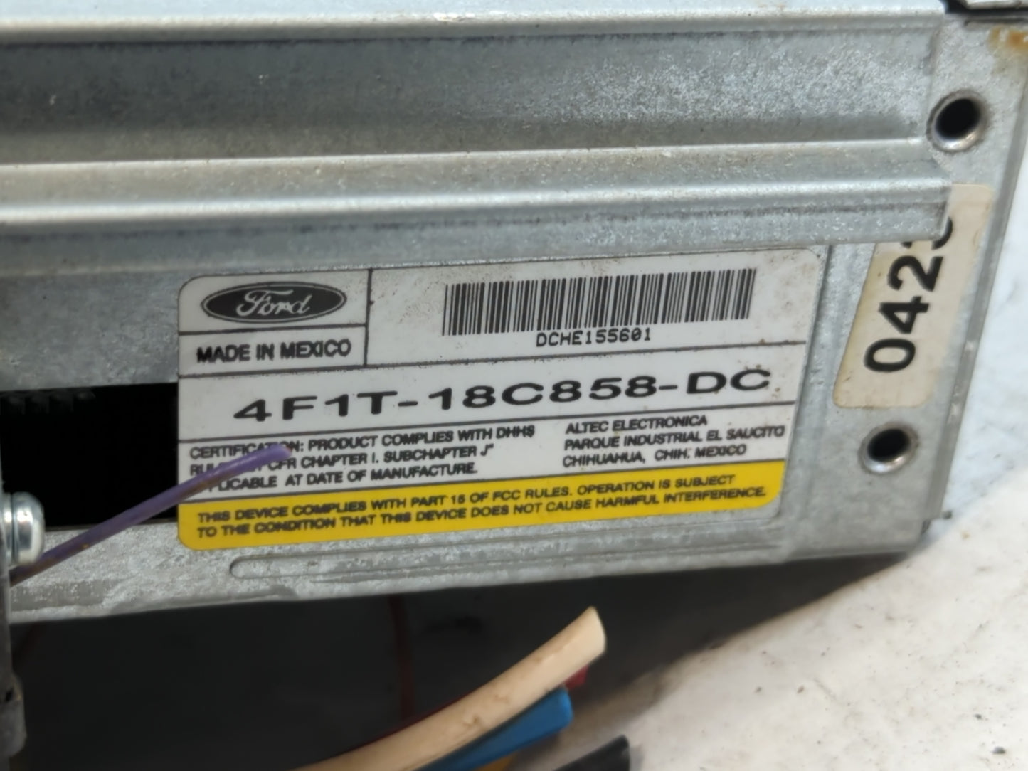 2014-2019 Ford Taurus Radio AM FM Cd Player Receiver Replacement P/N:4F1T-18C858-DC Fits Fits 2014 2015 2016 2017 2018 2019 