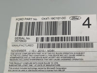 2015-2016 Ford Transit-150 Radio AM FM Cd Player Receiver Replacement P/N:CK4T-19C107-DC Fits Fits 2015 2016 OEM Used Auto P