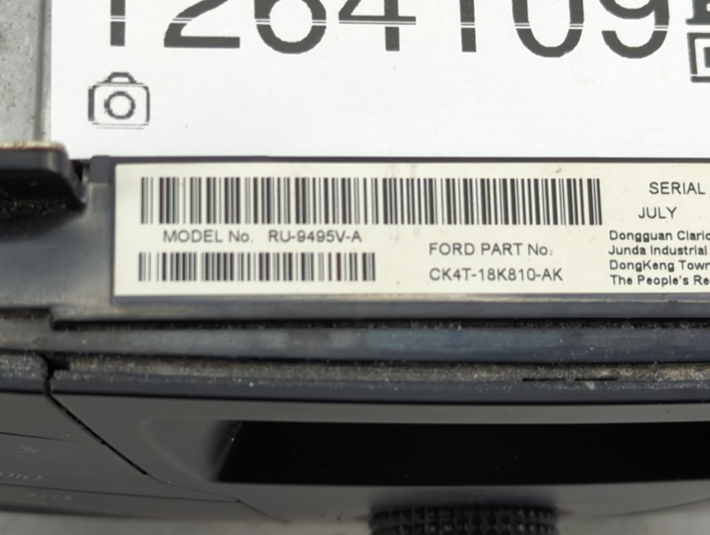 2016-2019 Ford Transit-250 Radio Control Panel - Oemusedautoparts1.com