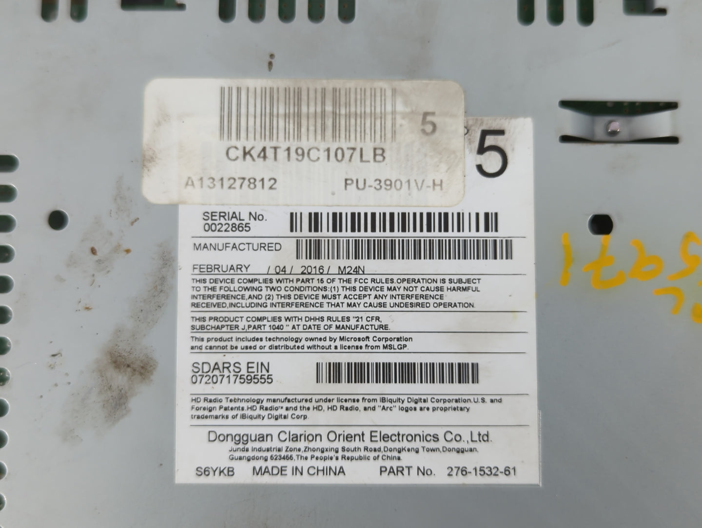 2016-2017 Ford Transit-350 Am Fm Cd Player Radio Receiver - Oemusedautoparts1.com