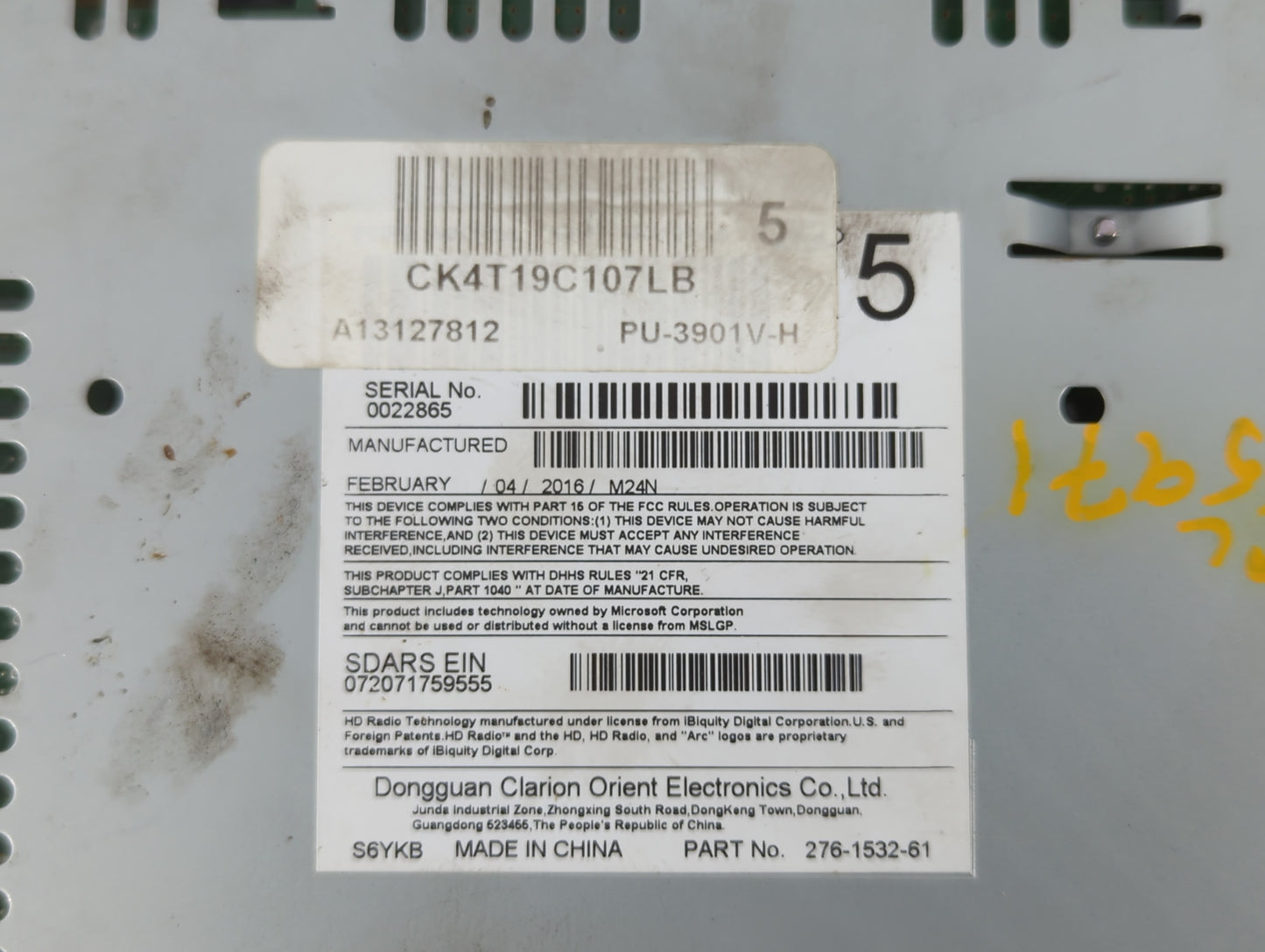 2016-2017 Ford Transit-350 Am Fm Cd Player Radio Receiver - Oemusedautoparts1.com