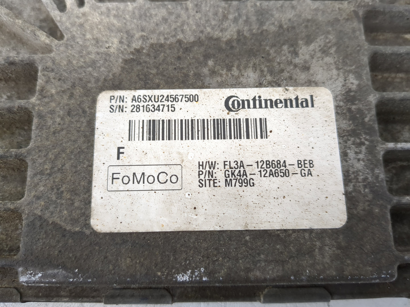 2016 Ford Transit 250 PCM Engine Control Computer ECU ECM PCU OEM P/N:A6SXU24567500 FL3A-12B684-BEB Fits Fits 2015 2017 2018
