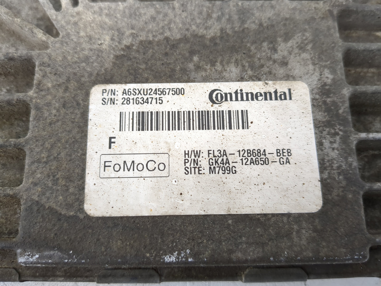 2016 Ford Transit 250 PCM Engine Control Computer ECU ECM PCU OEM P/N:A6SXU24567500 FL3A-12B684-BEB Fits Fits 2015 2017 2018