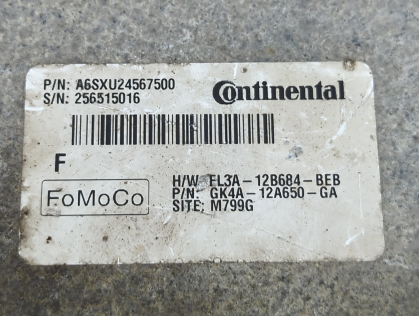 2016 Ford Transit 250 PCM Engine Control Computer ECU ECM PCU OEM P/N:A6SXU24567500 FL3A-12B684-BEB, GK4A-12A650-GA Fits Fit