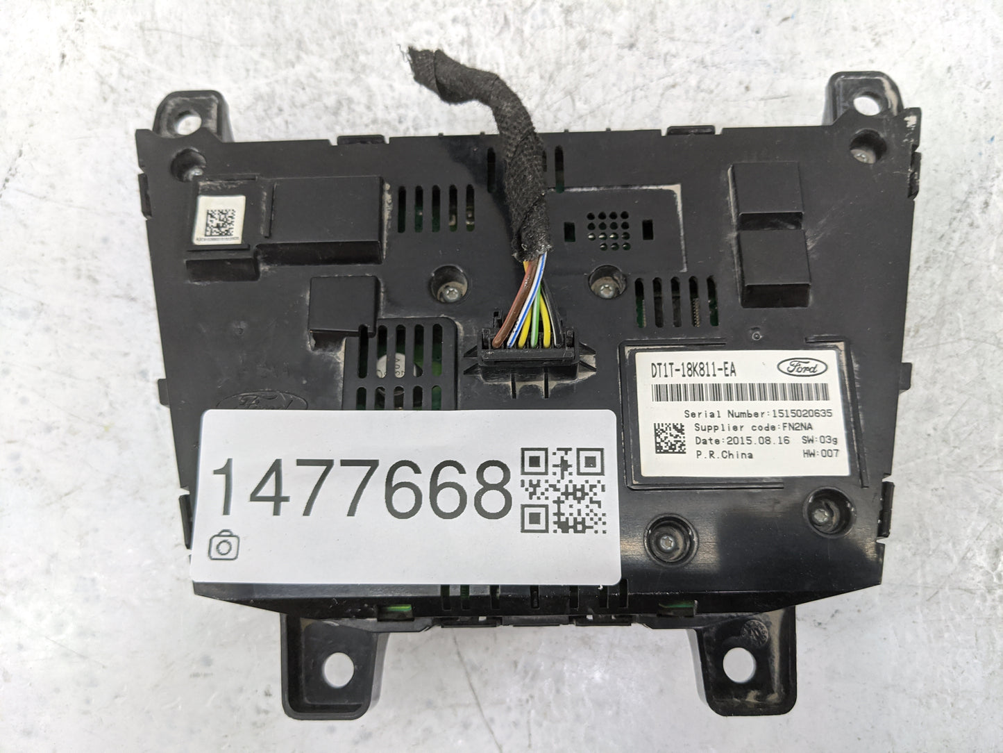 2016 Ford Transit Connect Radio Control Panel 1477668 - Oemusedautoparts1.com