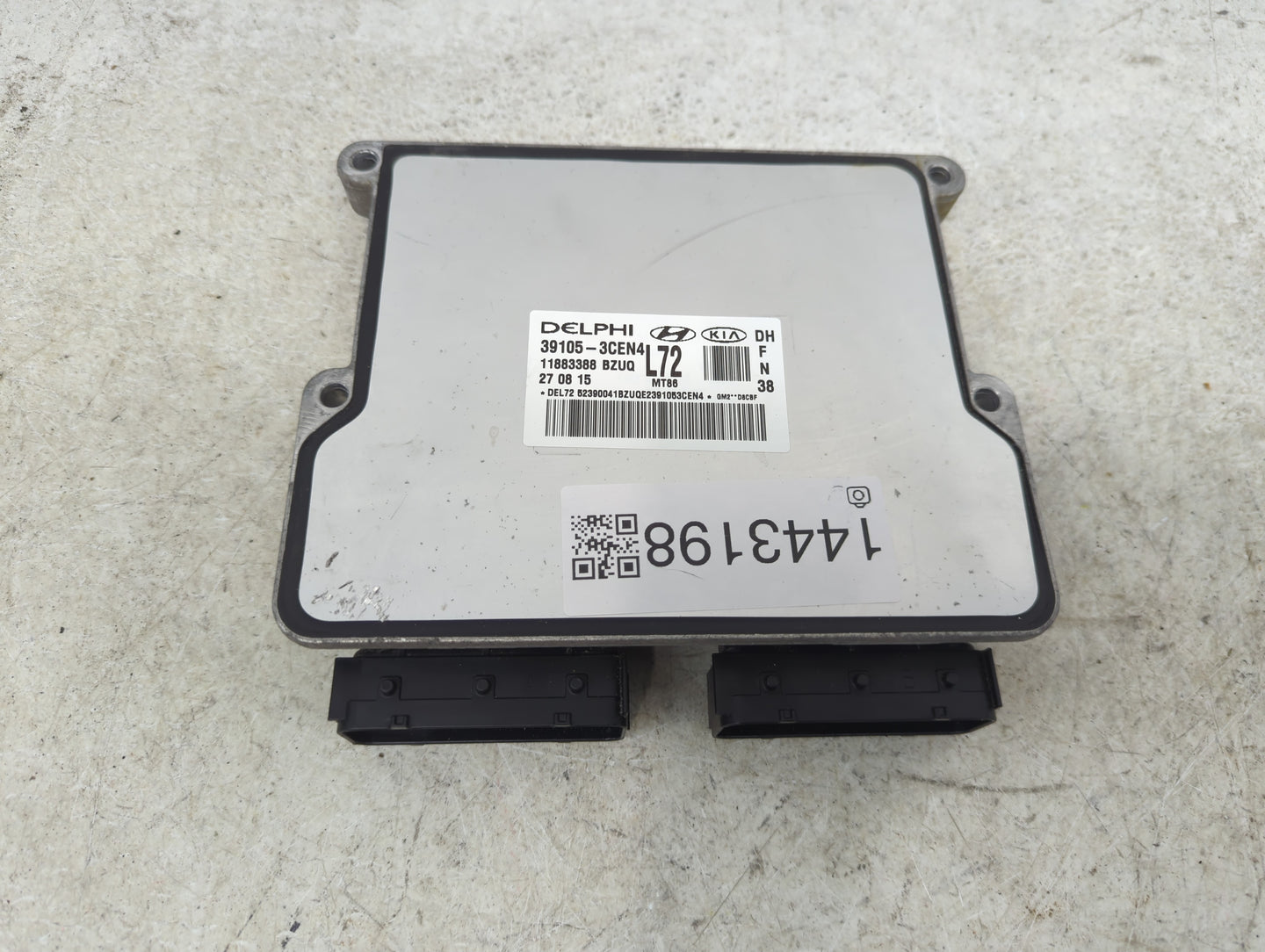 2017 Genesis G80 PCM Engine Control Computer ECU ECM PCU OEM P/N:39105-3CEN4 Fits Fits 2015 2016 OEM Used Auto Parts - Oemus