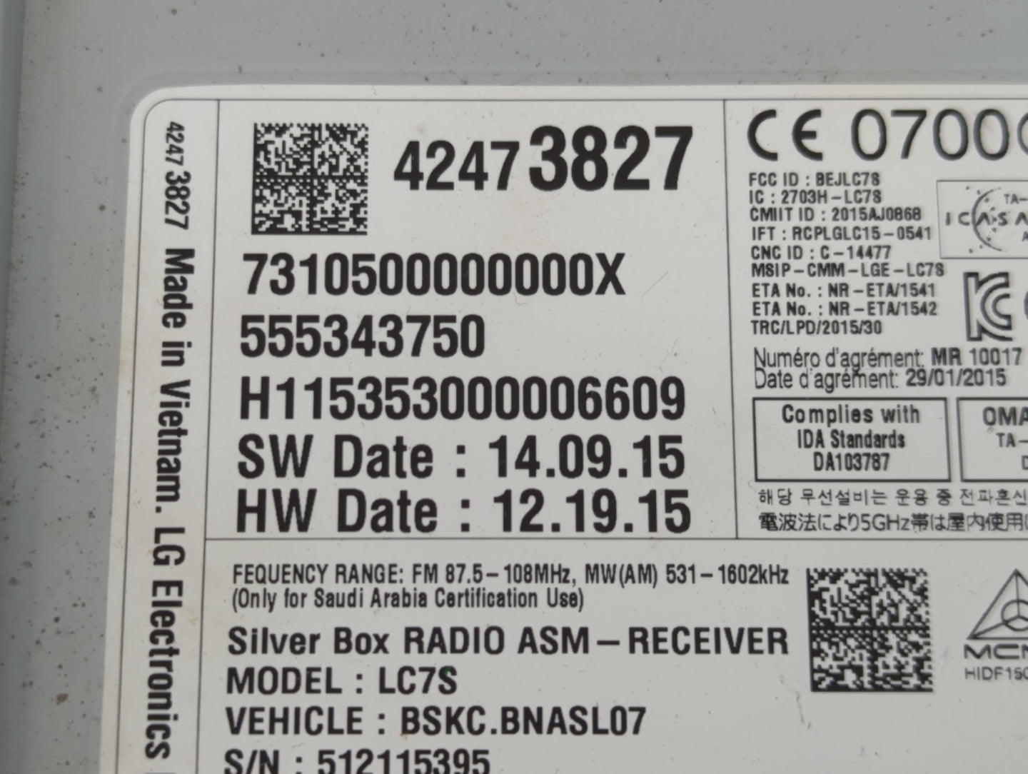 2016 Gmc Sierra 1500 Radio AM FM Cd Player Receiver Replacement P/N:42473827 Fits OEM Used Auto Parts - Oemusedautoparts1.co