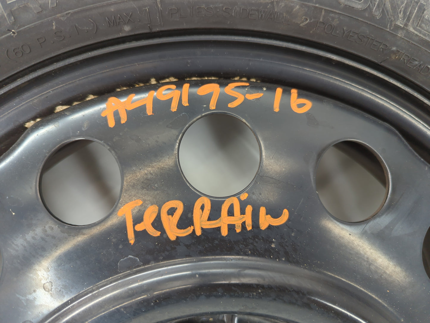 2010-2017 Gmc Terrain Spare Donut Tire Wheel Rim Oem - Oemusedautoparts1.com