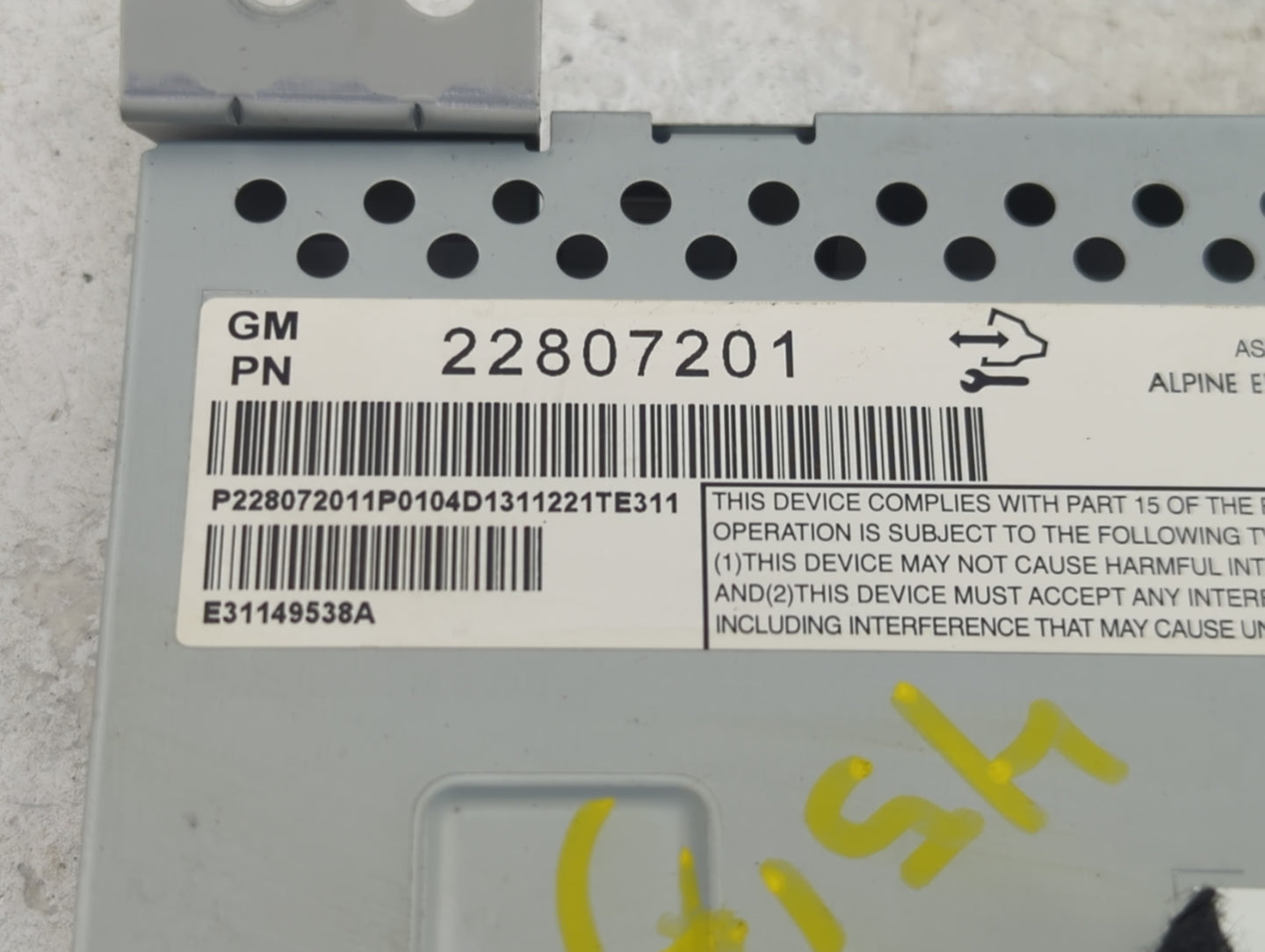 2012-2017 Gmc Terrain Information Display Screen - Oemusedautoparts1.com