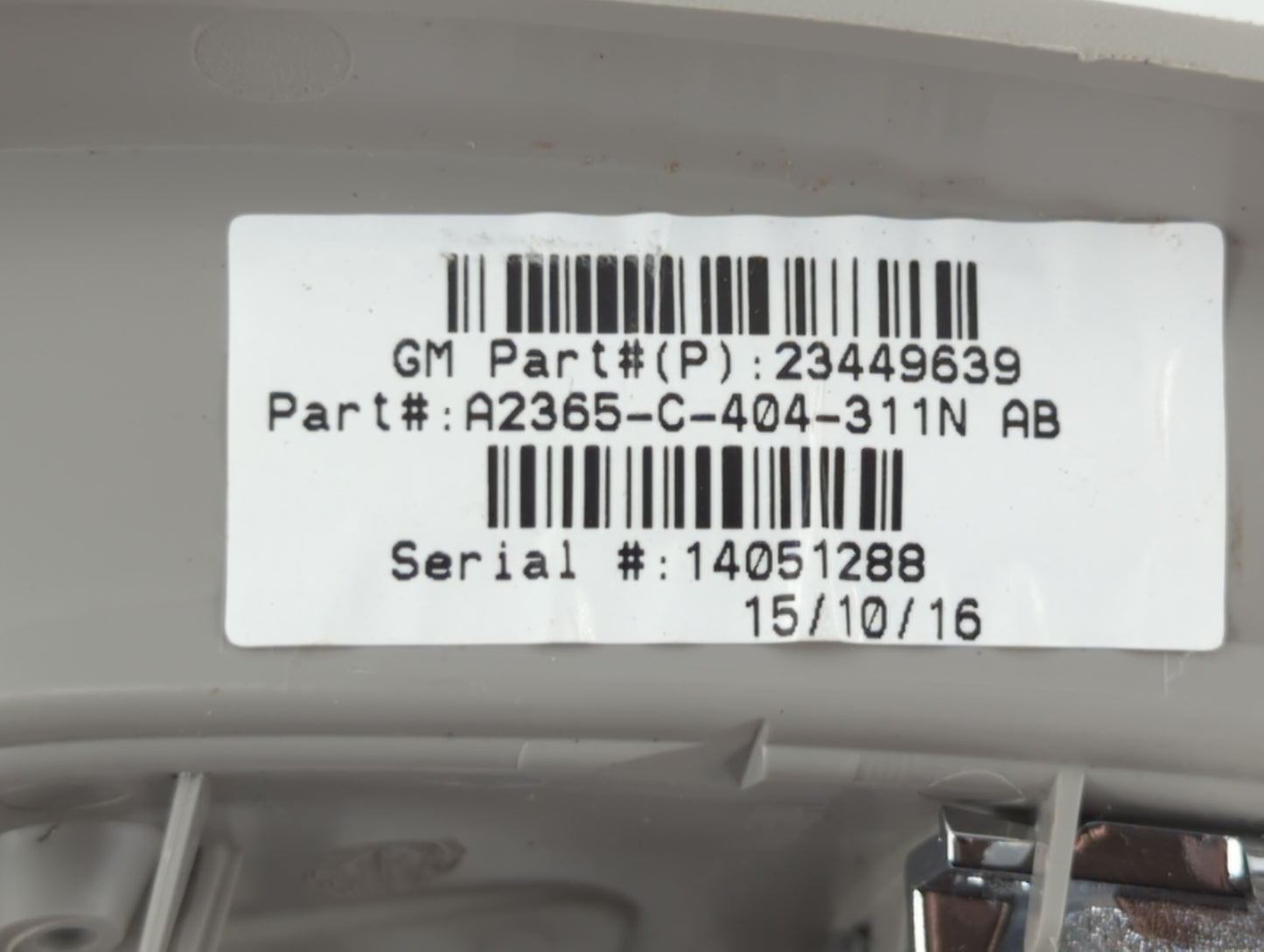 2016-2016 Gmc Terrain Overhead Roof Console Interior Dome Light Grey - Oemusedautoparts1.com