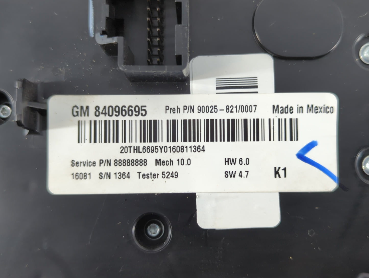 2016 Gmc Terrain Climate Control Module Temperature AC/Heater Replacement P/N:90025-821/007 GM 84096695 Fits OEM Used Auto P